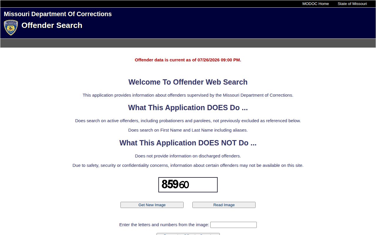 St. Francois County released inmate MODOC offender search